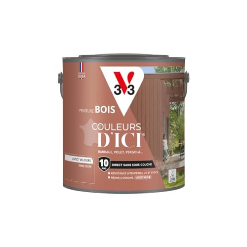 V33 Peinture Bois Couleurs d'ICI - Terre cuite - 2L