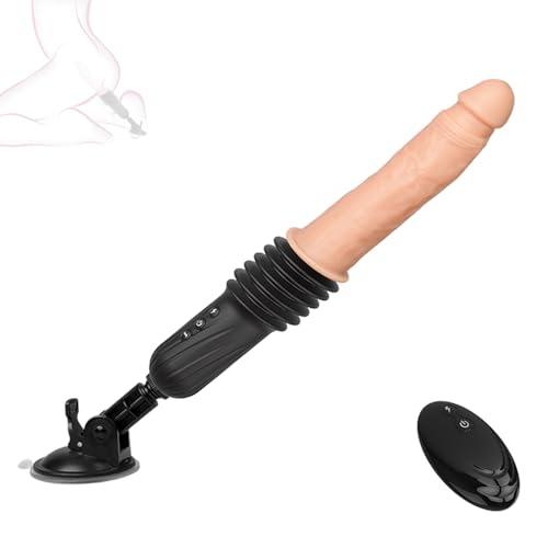 Guspiun Sexmaschine Vibration für Frauen, 3 IN 1 Dildo Vibrator mit 3 Stoß-und 10 Vibrationsmodi und 42° Heizfunktion, Leise Bohrmaschiene Ferngesteuerter Sex Toys für die Frauen Paare