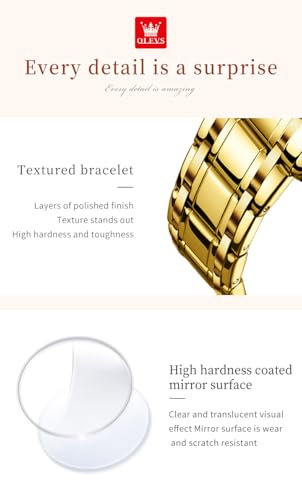 Image of OLEVS Watch Women Two Tone Watches for Women with Date Dress Womens Watches for Small Wrists Luxury Easy Read Women's Watch Waterproof Blue /Black /Gold /Silver Dial Reloj para Mujer