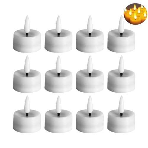 12pcs Mini LED Tea Lights Battery Operated Tealight Flameless Candle for Wedding
