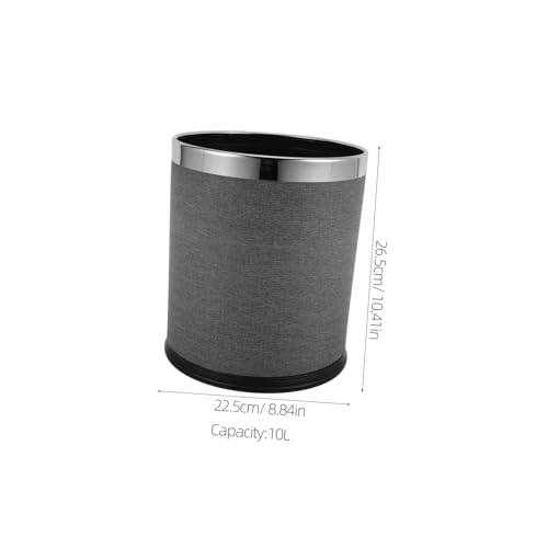 Caneca de basura rectangular 10L estilo retro gris miniatura 2