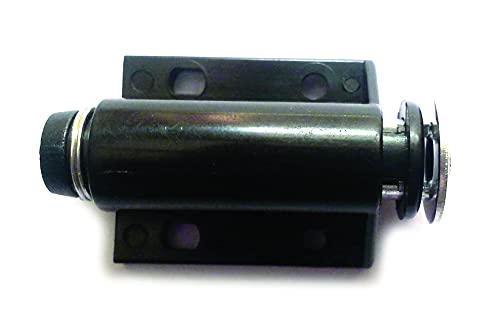 IMEX - Single Magnetic Door & Cabinet Latch Catch - Black & White Magnetic Hidden Locks - Hardware Push to Open Button Magnets with Strike (20 Pack, Black)