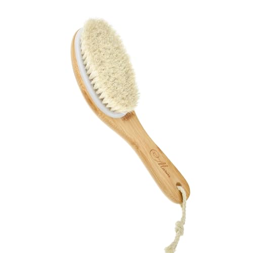 Marin - Cepillo de madera para la espalda (cerdas naturales, 25 cm)