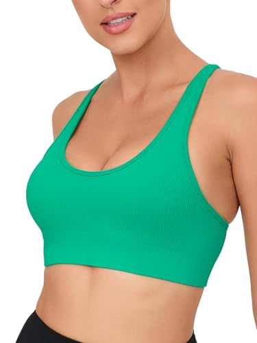 Image of RUNNING GIRL Sports Bras for Women,Seamless Strappy Sports Bra High Support Crisscross Back with Removable Pads