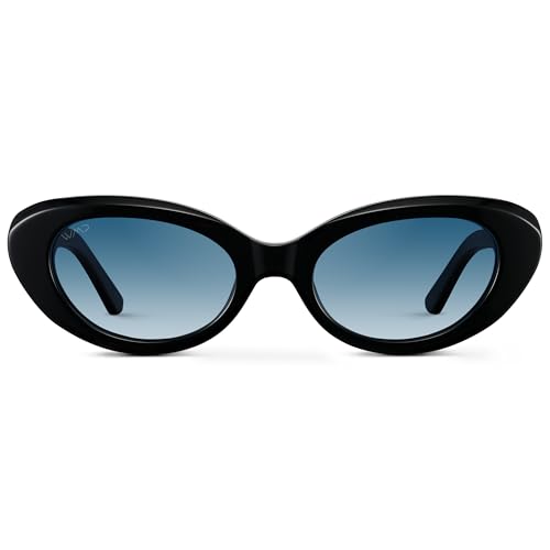 WearMe Pro - Women's Polarized Cat-Eye Sunglasses, Oval Lenses, Thick Rounded Frame, 5-Barrel Hinges, Hand-Polished Design2