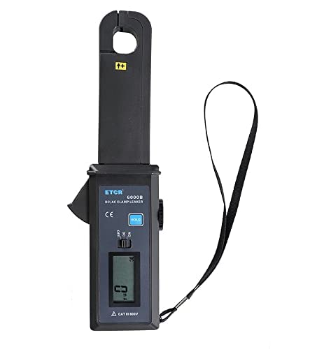 Clamp Meter Tester Gauge Clamp Leakage Current Meter Tester Leakage Current Meter AC DC Current Amp Meter Measures Current AC DC Range 0mA to 60.0A