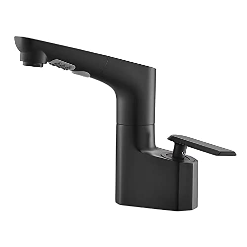 Robinet de lavabo de salle de bain à pleine poignée bi-mode pour éliminer les éclaboussures