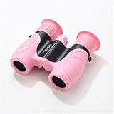 Generic Prismáticos para niños, de alta resolución, 8 x 21 pulgadas, pequeño y compacto, telescopio para observación de aves, senderismo, camping, exploración, para niños, color rosa