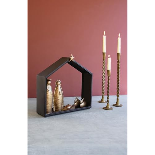 KALALOU Metal Nativity and BARN