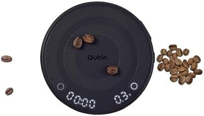 OutIn Claro Portable Coffee Scale,Espresso Scale 2kg/0.1g Accurate Measurement,Pour Over Coffee Scale Multiple Modes,Timer Function,Rechargeable, with Protective Bag