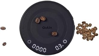 OutIn Claro Portable Coffee Scale, Espresso Scale 2kg/0.1g Accurate Measurement, Pour Over Coffee Scale Multiple Modes, Timer Function, Rechargeable, with Protective Bag