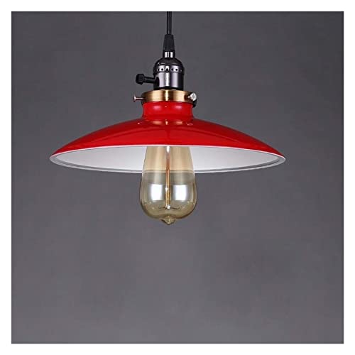 Lámpara de techo de hierro estilo Edison E27 roja para iluminación de patios 3