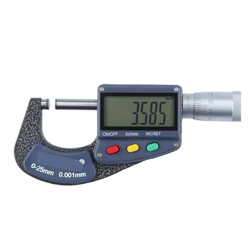 Micromètre de diamètre extérieur 0-25 mm avec grand écran LCD de 0,001 mm