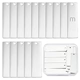 SUNNYCLUE　1箱50個　45mm　ブランクタグ　ネームタグ　ステンレス　チャーム　ブランク　タグ　ブランク　ペンダント　長方形　チャーム　空白札　ペンダント　四角形　刻印可能　ID　タグ　プレート　メタルチャーム　垂れ飾り　迷子札　猫犬　首輪用　チョーカー　金具　留め具　ジャンプリング　ブレスレット　チャーム　穴付き　チャーム　番号札　セット　名札　セット　キーホルダー　アクセサリーパーツ