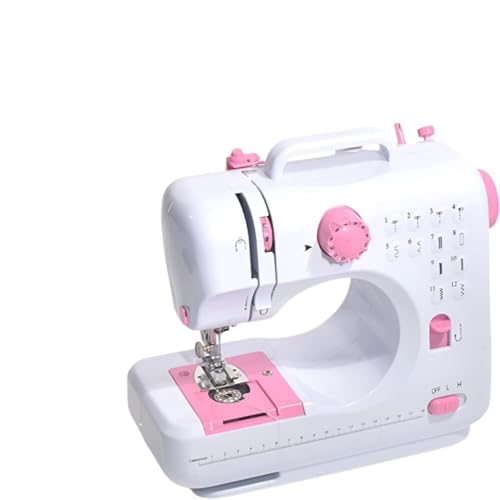 Citybaby電子ミシン 小型 家庭用 ミシン 初心者向け 12種の縫い目 返し縫い機能 2way給電 LED手元ランプ付き スピード調整可能 操作簡単 軽量 持ち運び便利 耐久性 趣味・手作り・DIY用米国の規制 (ピンク)の商品画像（Amazon）