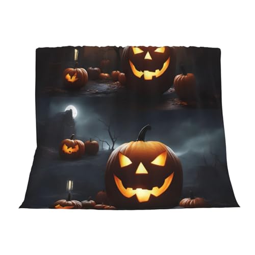 Couverture citrouille Halloween pour cocooning sur le canapé et nuits de camping - 4