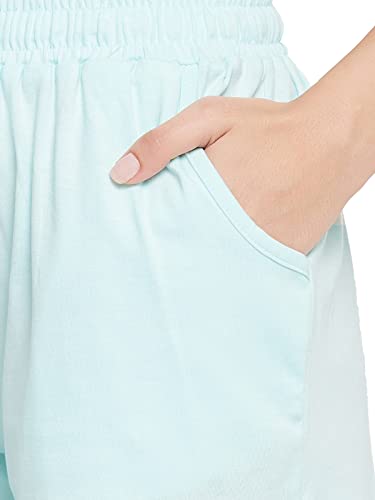 Image of Clovia Women's Cotton Printed Top & Boxer Shorts Set