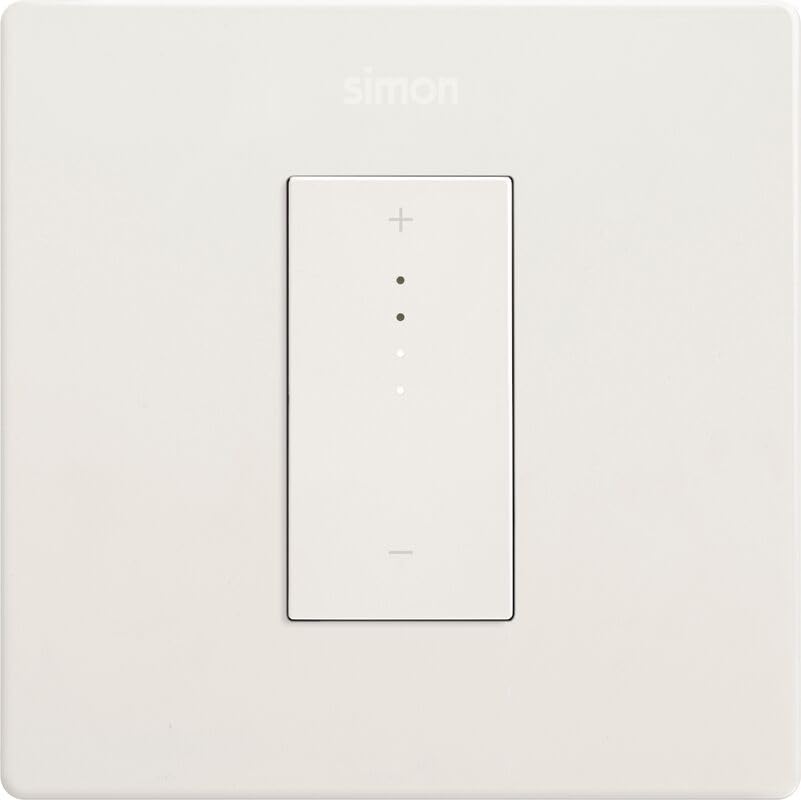SIMON - KIT interruptor regulable conectivo de empotrar blanco, Simon 270, Interruptor de Pared Plano y Fino desde tu Smartphone, Incluye Marco, Tapa y Mecanismo, Color blanco