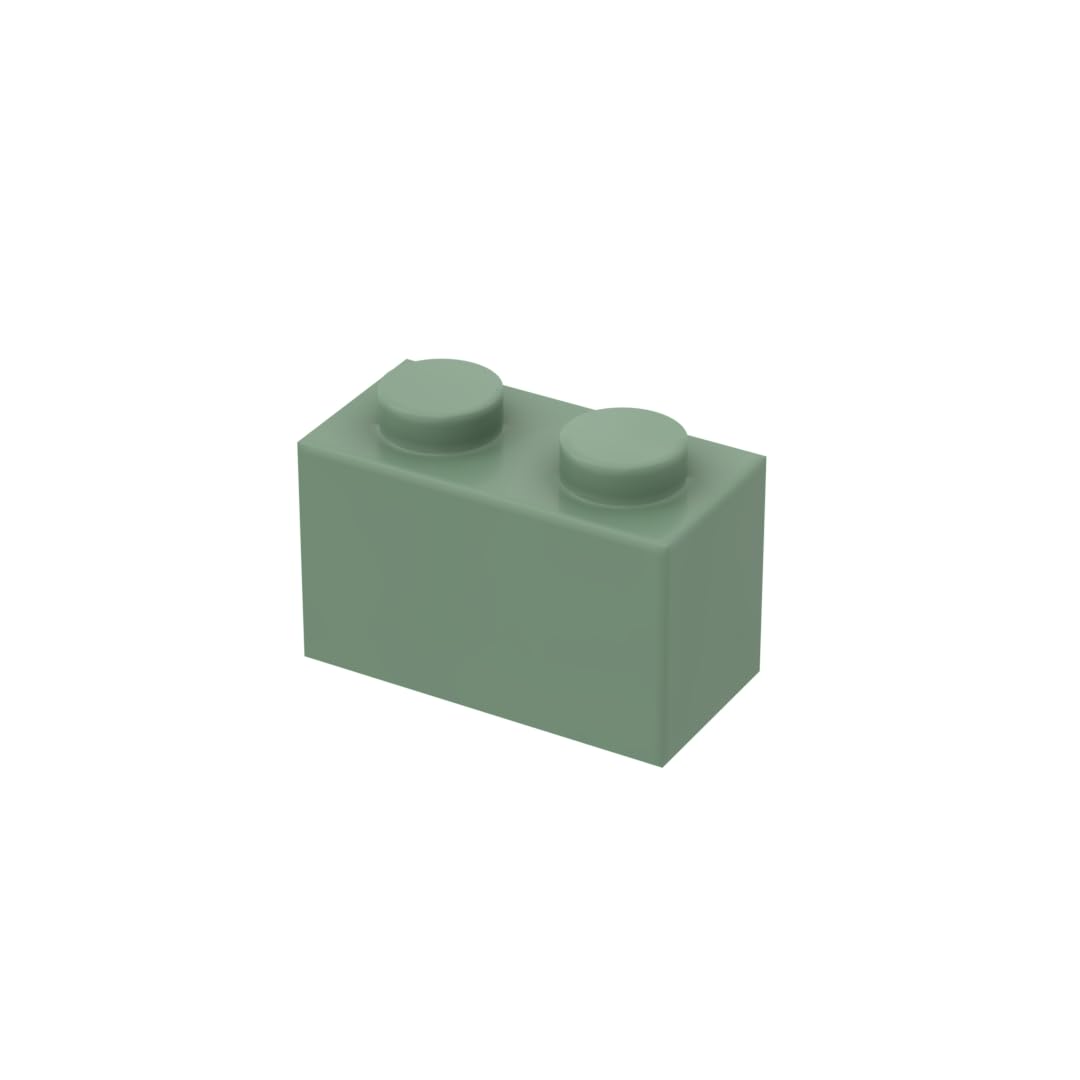 3065 bricks Brick 1x2 Without Bottom Tube 50 Pieces GDS-1545 Compatible with Lego Building Blocks Color:Sand Green 151 โ image 1