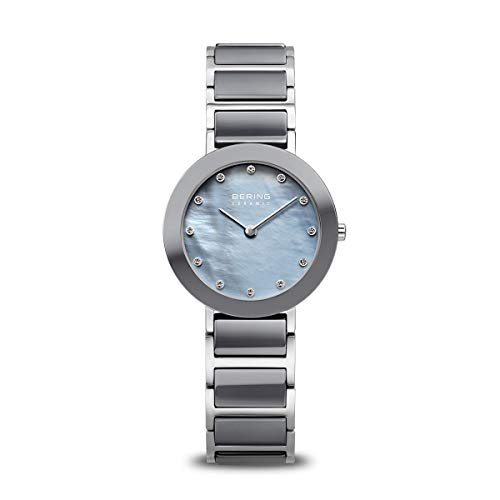 Montre quartz femme Bering 11429 idéale du bureau aux soirées habillées avec son cadran blanc