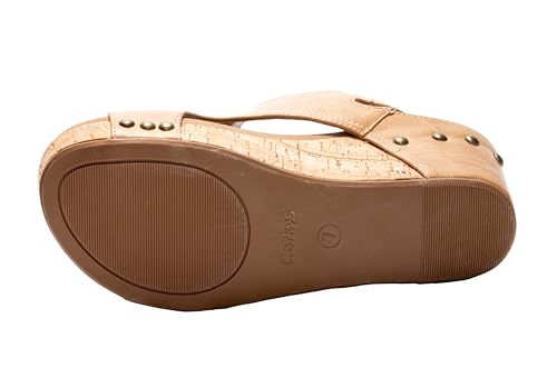 Image of Corkys Footwear Womens Carley Wedges, Featuring Corkys EVA Foam Cushioned Insoles, A 2.5 Inch Heel, Lightweight For All Day Wear, And Hook And Loop Closure
