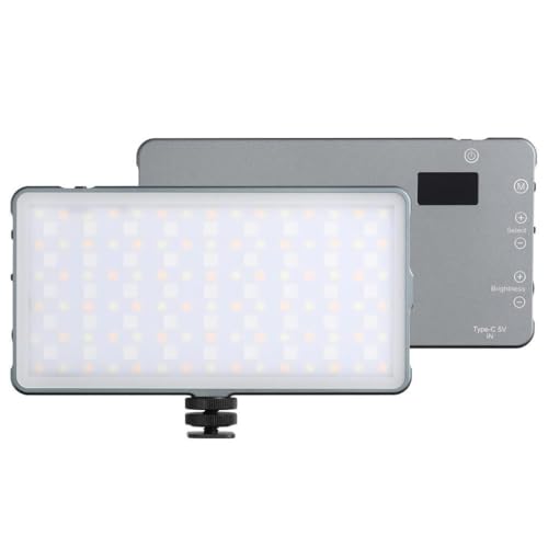 Pro-S21 v2 RGB LED video ışığı; çok renkli aydınlatma, Type-C şarj ve YouTube ile TikTok çekimleri için