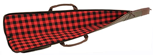 Evolution Outdoor 44348 Rawhide Shotgun Case – 52 In., Waxed Canvas, Tall Profile Firearm Bag W/Plaid Flannel Lining, Zippered Pockets, Webbing Straps #TOP3