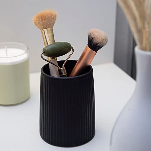 Oikos - Porta Objetos de Cerâmica Listras Preto