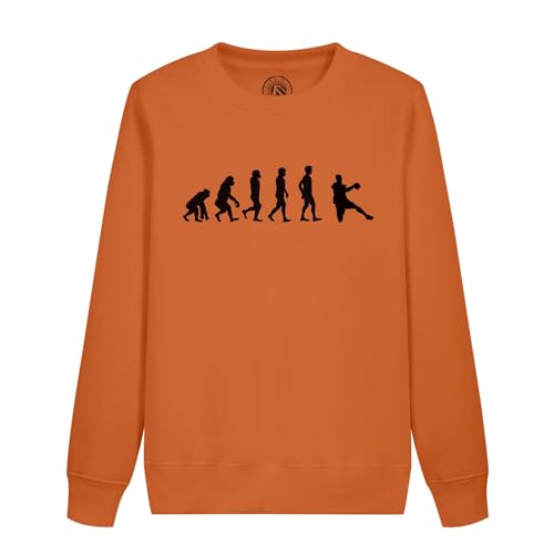 Sweatshirt enfant handball style évolution du singe à l'athlète