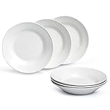 Traditionelles Handwerkskunst: SUNTING halten an der alten einzigartige porzellantechnologie fest, Wählen Sie hochwertiges neues Bone China, sorgen dafür, dass jedes tiefe teller leicht dünn, robust und langlebig und extrem kratzfest ist; Spülmaschinenfest und mikrowellengeeignet.