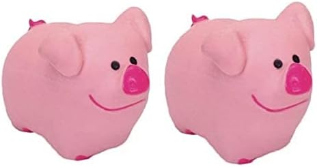 PETS EMPIRE Pet Chew Rubber Squeaky Pig, Latex Squeaky Toys, Pet Chew Piggy, Flexible Piggy Sound Dog Toys, Funny Dogs Chewy Toy, Interactive Teething Toy for Dogs, Pups, Puppies - Pack of 2