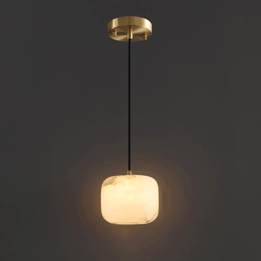 Lampe de chevet suspendue pour villa lustre LED en marbre