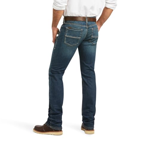 Image of ARIAT Grafton M8 Modern TekStretch Sebastian Slim Leg Men's Jeans 10039625, Dark Blue, 28
