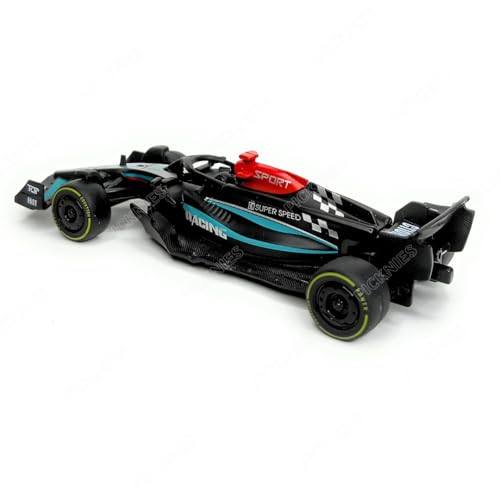 Image of 1:36 Scale Diecast F1 Racing Car with Pull Back Action, Metal Body Toy Model, Compatible with Mercedes-AMG F1 W15#63 2024 Design, Formula Racing Car for Kids