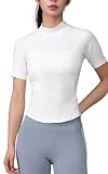 [XEXYMIX] ヨガウェア トップス 半袖 Tシャツ レディース xwfst04j3 XLアイボリー