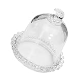 UKCOCO Transparenter Glas Kerzenbecher mit Wachsdeckel Staubschutz für Duftkerzen Kleine Größe Einfache Kerzenüberzug Dekoration für Wohnzimmer und Party