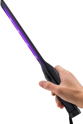 Generico Igienizzante con luce UV, lampada disinfettante UV, portatile, da viaggio, bacchetta disinfettante, nero.