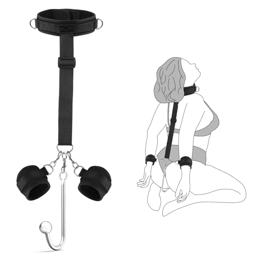 BDSM Anal Hook Bondage-Set Sex spielzeug für die Paare Bondage Fesseln sexspielzeug die Frau extrem mit Einstellbar Abnehmenbare Handschellen Halsband Bdsms Erotisches toys Fetisch Rollenspiele Kit