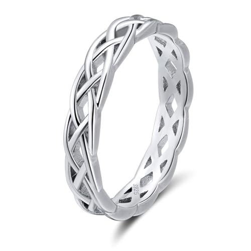 Silver Plated Celtic Knot Band Ring Celtics Ring Jewelry for Women