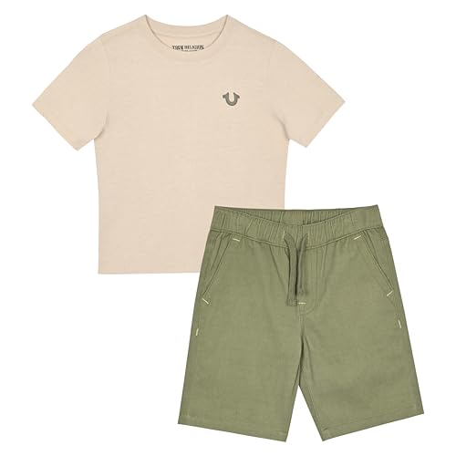 Image of True Religion Boys Short Sets for Kids | Boys Jean Shorts and Tee Shirt Clothing Set