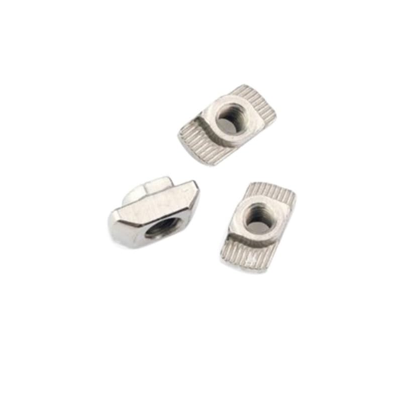 1000 Uds M3 M4 M5 T Tuerca Cabeza de Martillo Tuerca Conector niquelado for Ranura de Perfil de Aluminio de la Serie 20 | M5