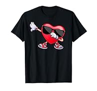 Love dabbing heart with sunglasses. Funny cute Valentines Day gift for mens, womens, boys, girls, kids. Trendy dab dance pose for a nice valentine's day at work, school, at home or with friends. For different valentine hearts click on the brand. Exce...