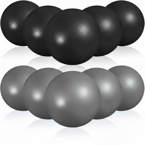 Image of Aoriher 10 Pack 9 Inch Small Pilates Ball Bulk Mini Exercise Ball Portable Non-Slip Workout Yoga Balls with Air Pump for Stability, Barre, Fitness, Balance, Physical &Core, Gym Home Office Use