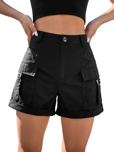 Image of GRECIILOOKS Women's Casual Knee Length Shorts,Casual Relaxed Fit Summer Shorts for Women & Girls | Comfortable Everyday Wear | Available in Plus Sizes