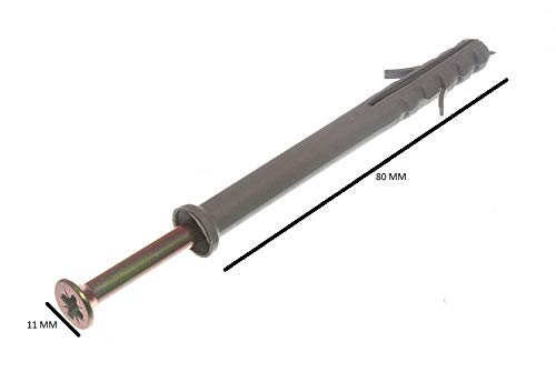 250 x młotek w ramce kołki i śruby murarskie M8 x 80 mm