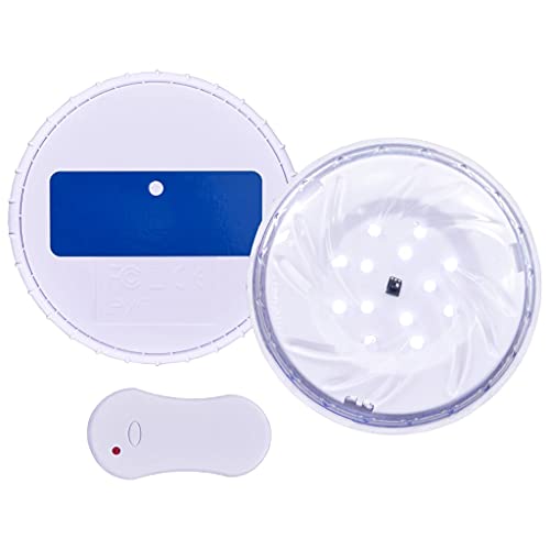 Vidaxl Lámpara Led Sumergible Flotante Piscina Mando Distancia Bombilla Iluminación Luces Subacuática Baño Fuentes Lagos Acuarios Spa Accesorio Blanco