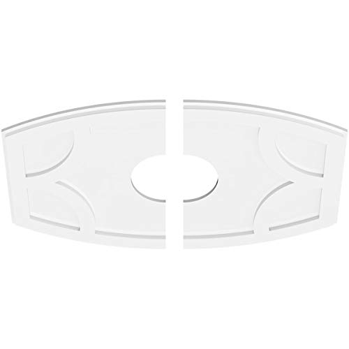 Image of Ekena Millwork CMP32X21KY2-07000 Kailey Architectural Grade PVC Contemporary, Two Piece Urethane Ceiling Medallions 32 inchW x 21 3 /8 inchH x 7 inchID x 17 1 /4 inchC x 1 inchP