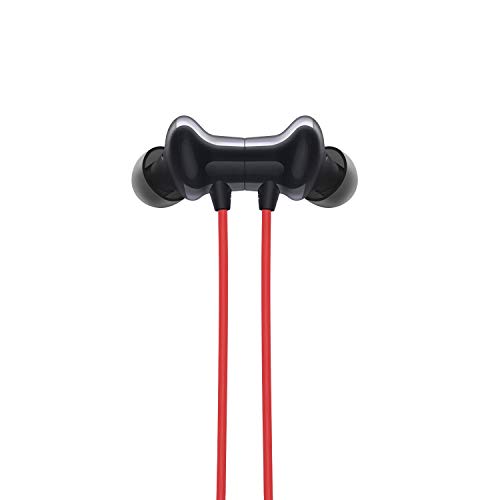 One+ Bullets Wireless Z Bass Edition In-Ear Earphone With Mic, Passive Noise Cancellation (Bluetooth 5.0, Quick Switch) (Reverb Red) #TOP2