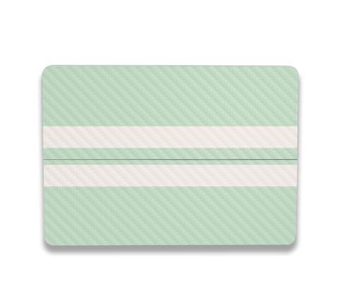 Image of MightySkins Carbon Fiber Skin Compatible With Microsoft Surface Laptop Studio 2 (2023) Full Wrap Kit - Mint Stripes | Protective, Durable Textured Carbon Fiber Finish | Easy To Apply | Made in the USA