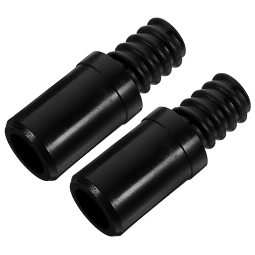 CIYODO 2pcs Mop Head Threaded Tip Replacement Broom Handle Threaded Tip Brush Stick Tip Broom Handle Tip Replacement Extension Pole Adapter Broom Pole Tip Replacement Black Plastic